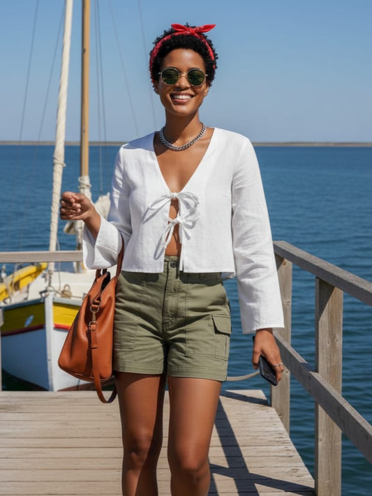 Casual Loose Fit Linen Shirt – Long Sleeve